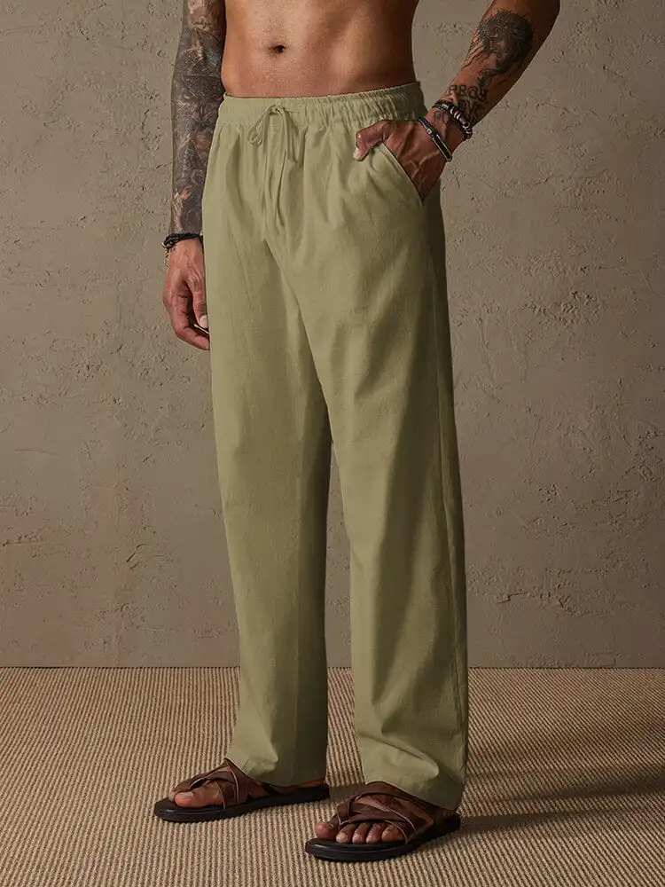Tapered Straight Leg Pants