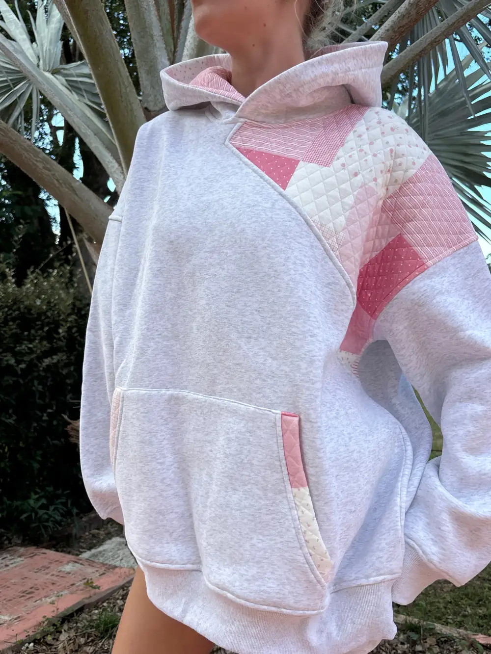 Everyday Quilted Patchwork Hoodie