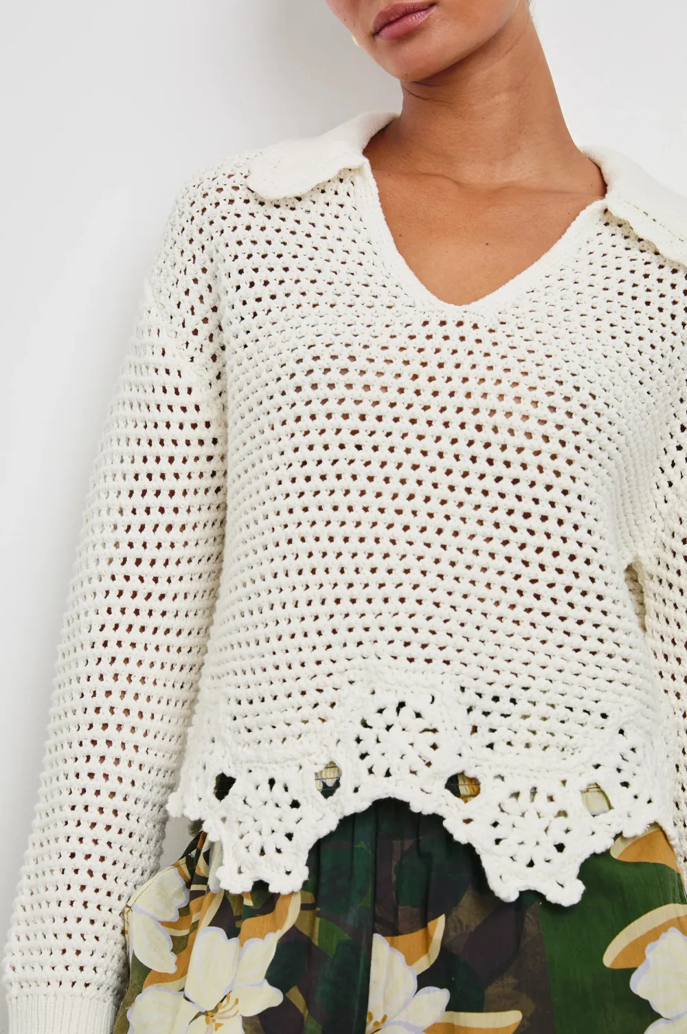 Wave Pattern Ladies' Casual Sweater