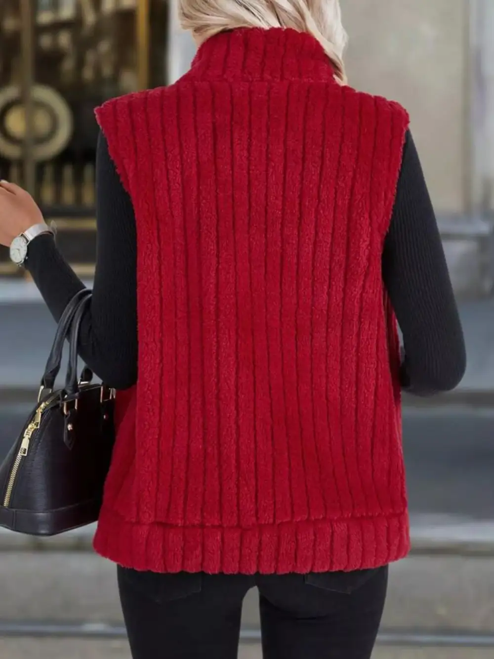Full Size Fleece Zip-Up Vest