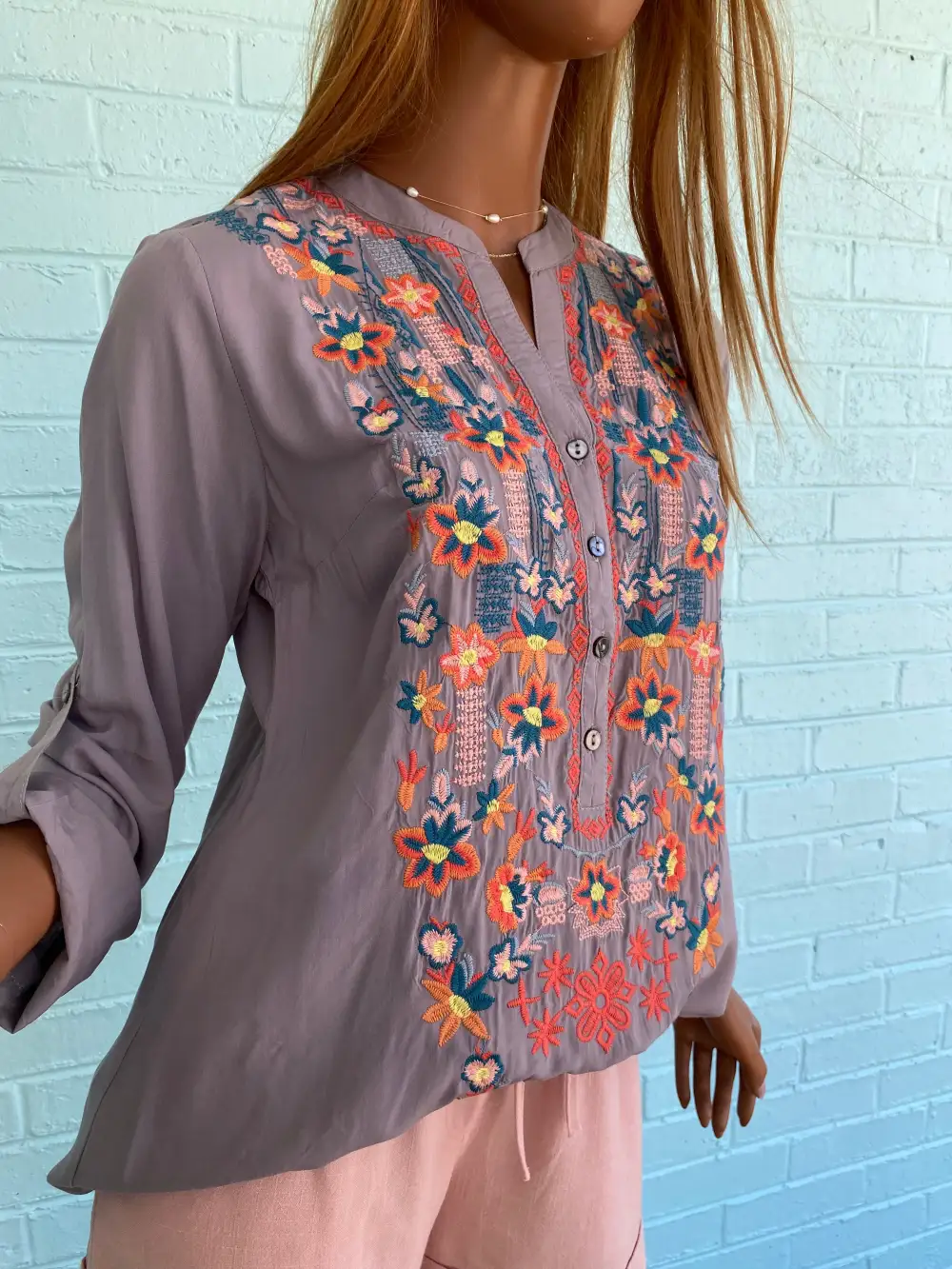 Relaxed Embroidered Tunic