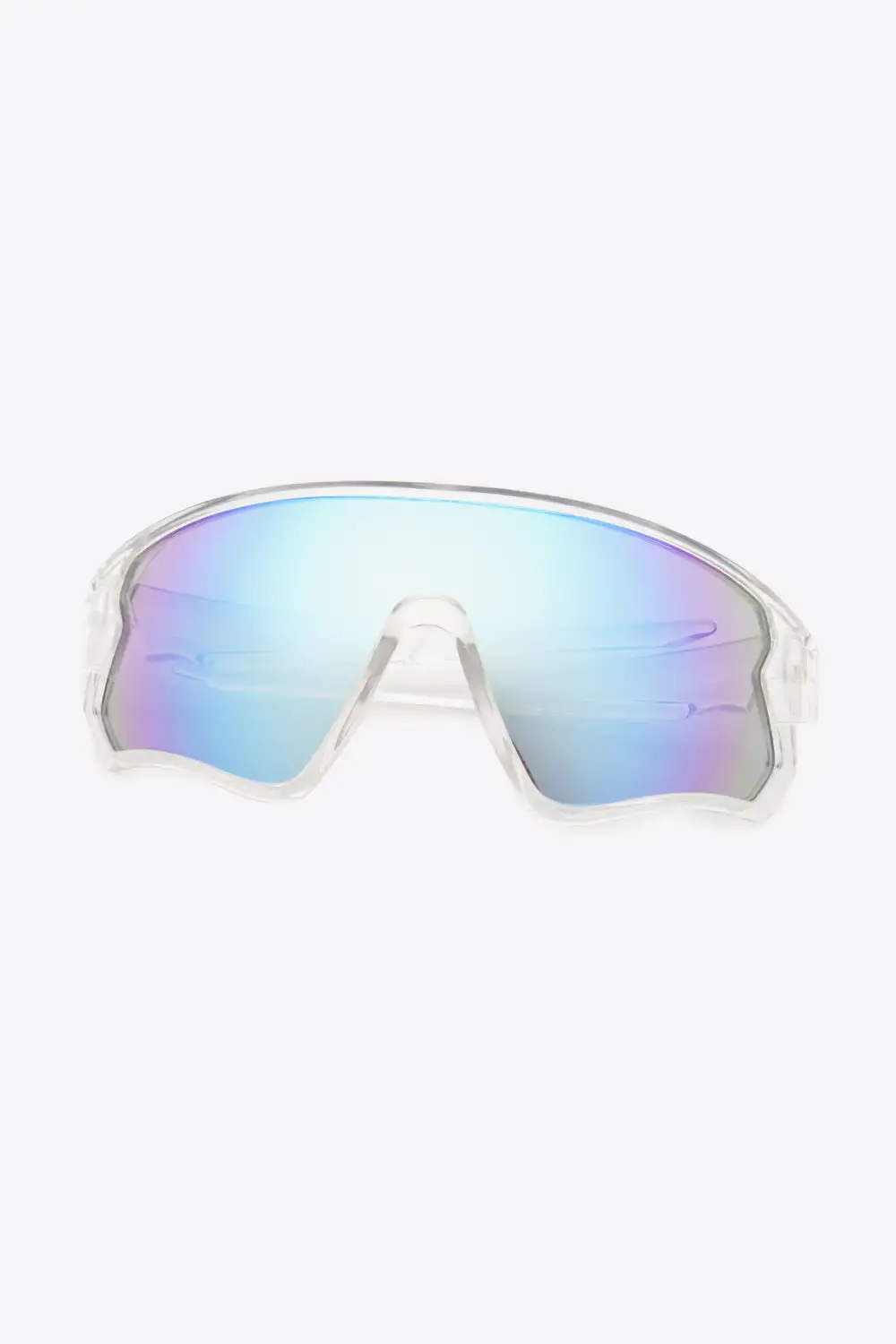 Scalloped Shield Frame Sunglasses