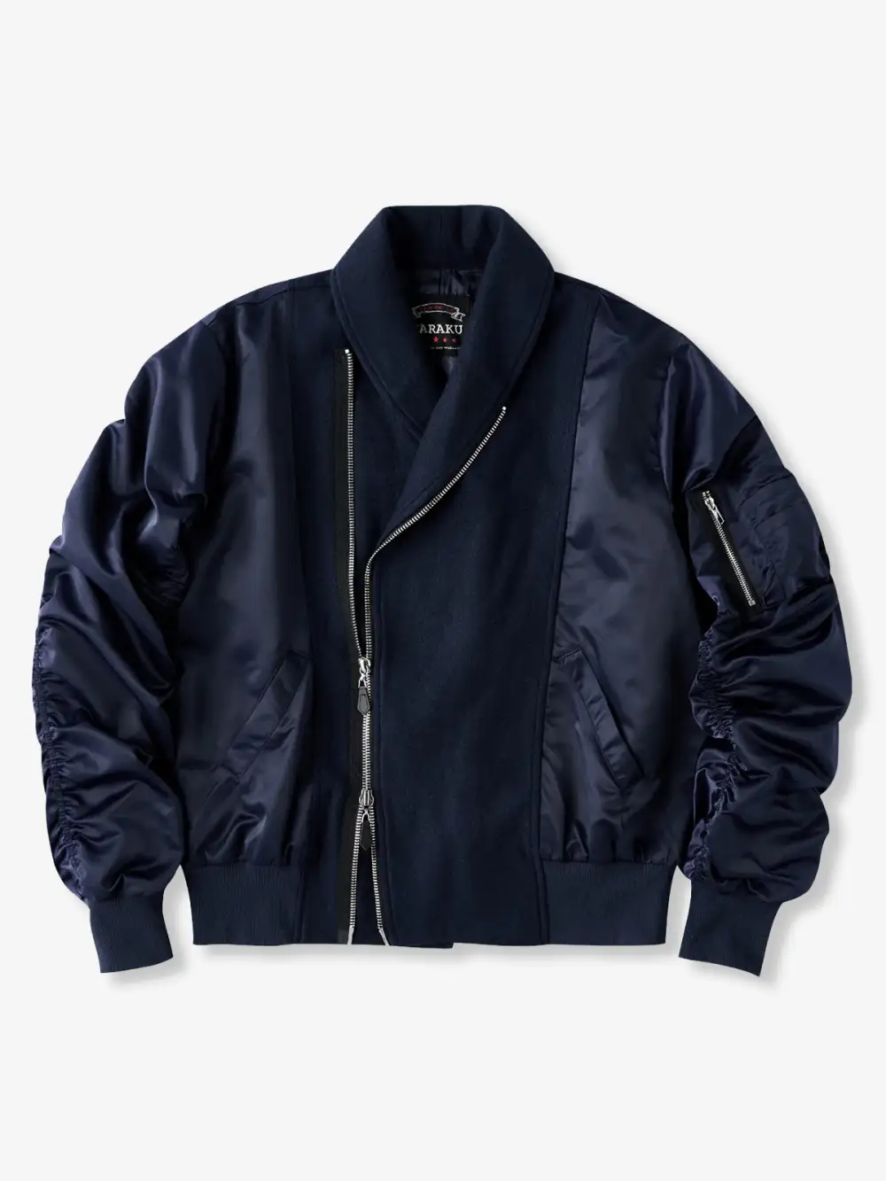Men's Fleece Lined Tweed Bomber Jacket