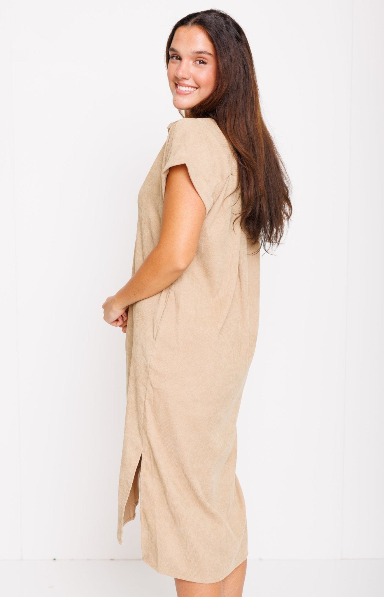 Espresso Midi Dress, CAMEL