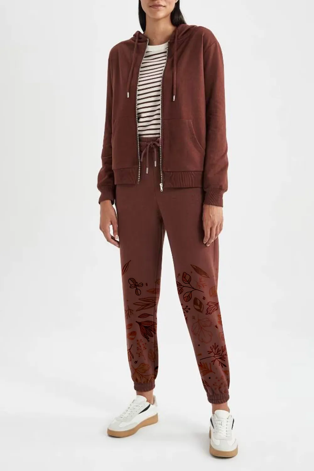 Jogger With Pockets Thick Sweatshirt Fabric Trousers