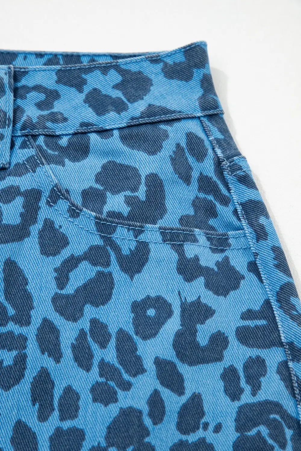 Tailored Denim Printed Skirt