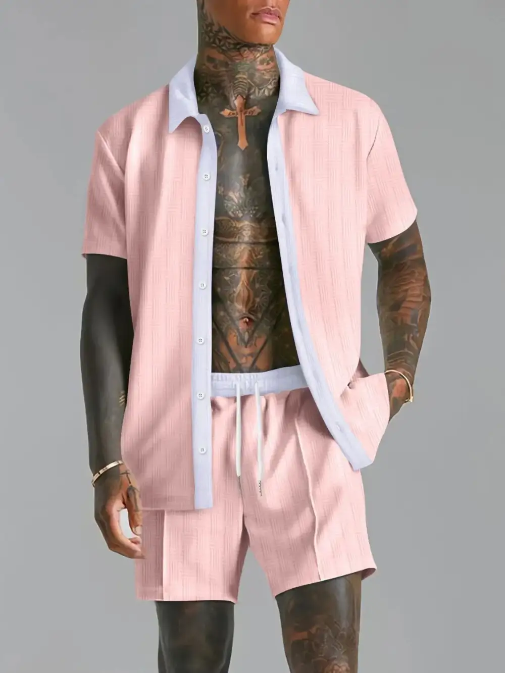 Street Cotton Blend Casual Set