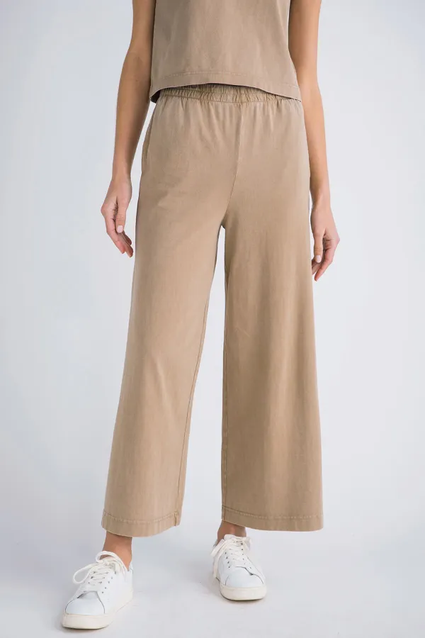 Z Supply Scout Jersey Flare Pocket Pant - iced coffee