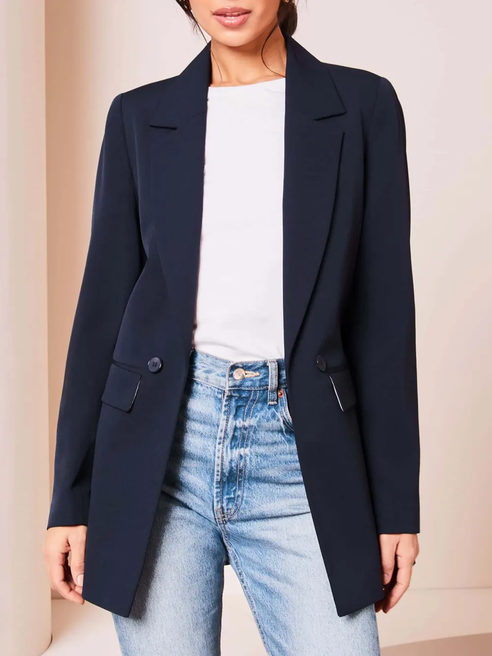 Navy Blue Casual Blazer