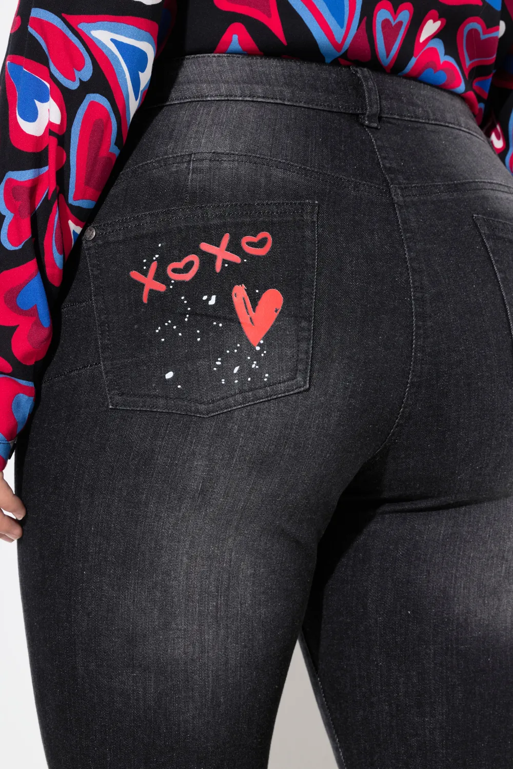 Love Flower Printed Jeans