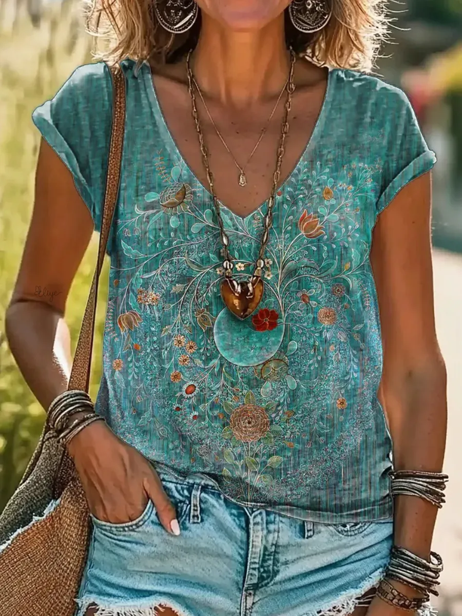 Women'S Casual Retro Western Faith T-Shirt