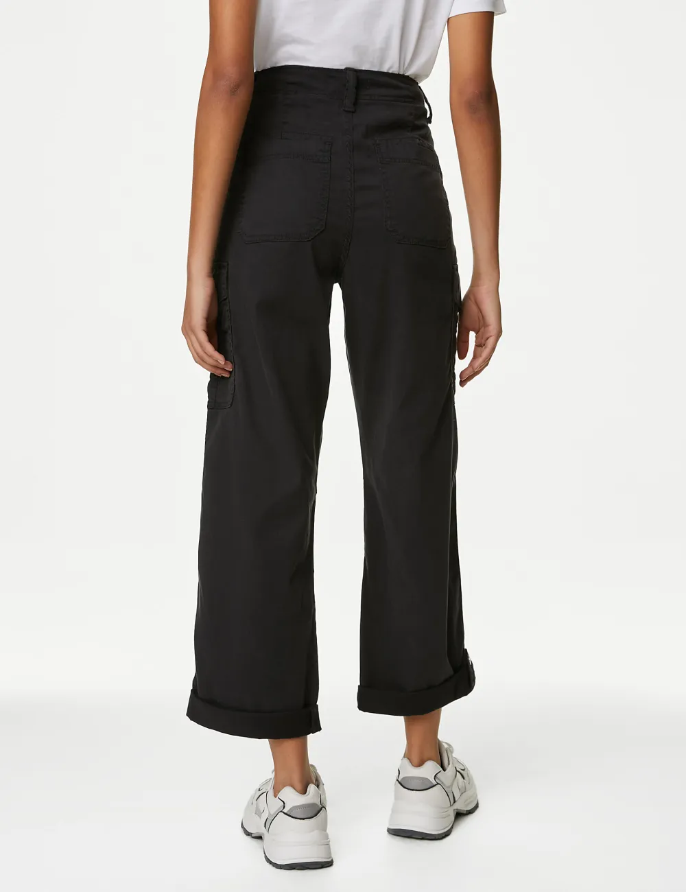 Rich Cargo Tea Dyed Cropped Trousers