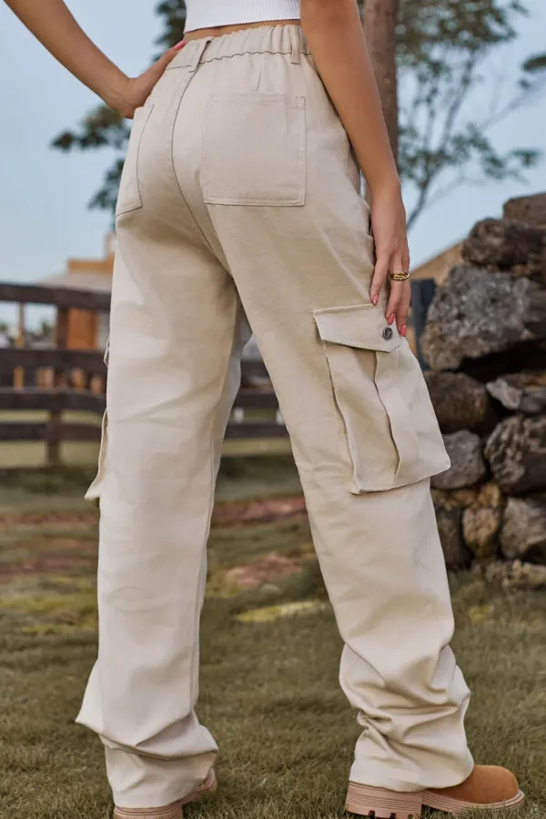 Loose Fit Long Jeans With Pocket