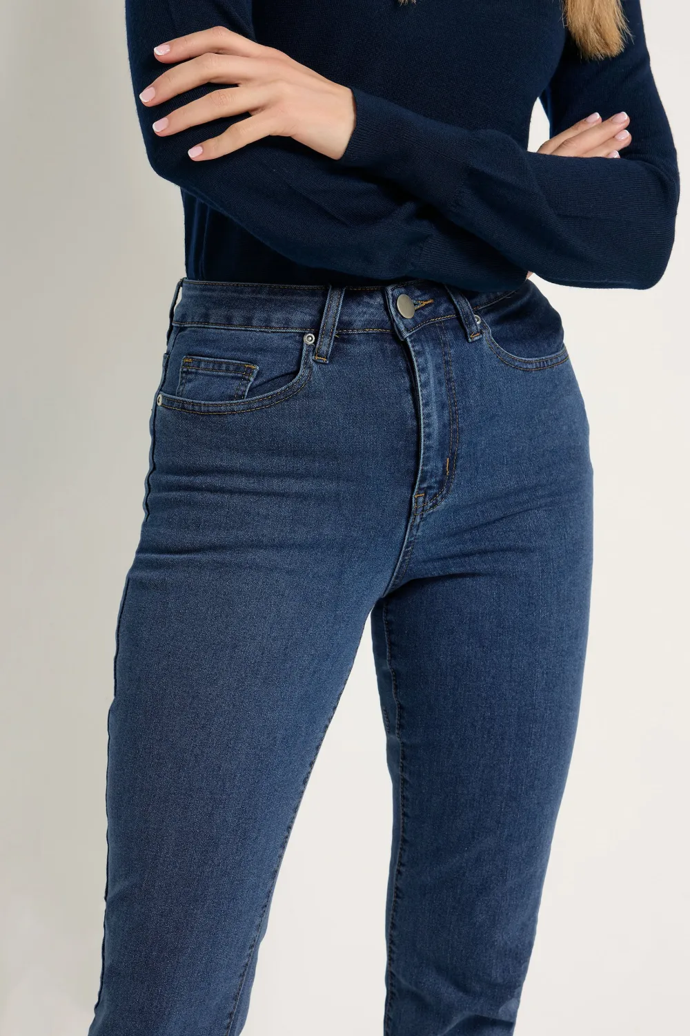 Button Up High Rise Jeans