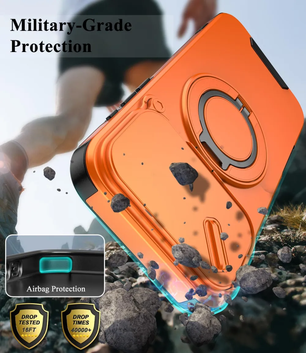 For iPhone 18 Pro Max LINK Phone Case Apple 15 Pro Sliding Window Stand Shockproof Protective Cover