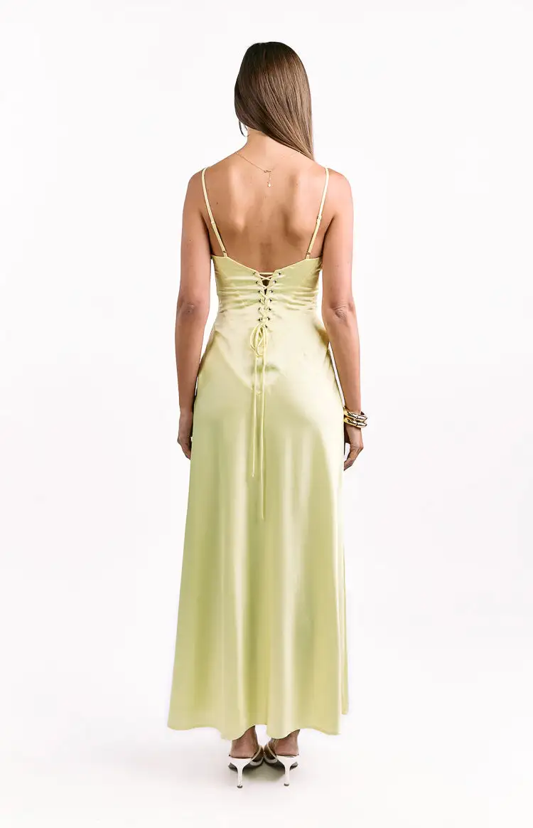 Satin Corset Maxi Dress