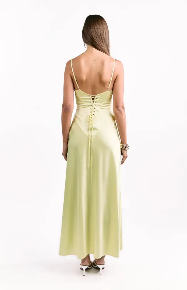 Satin Corset Maxi Dress