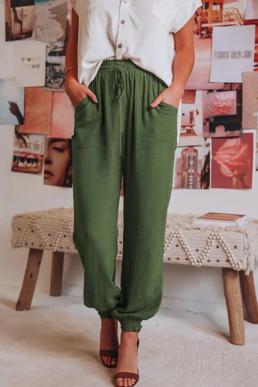 Relaxed Drawstring Lounge Pants