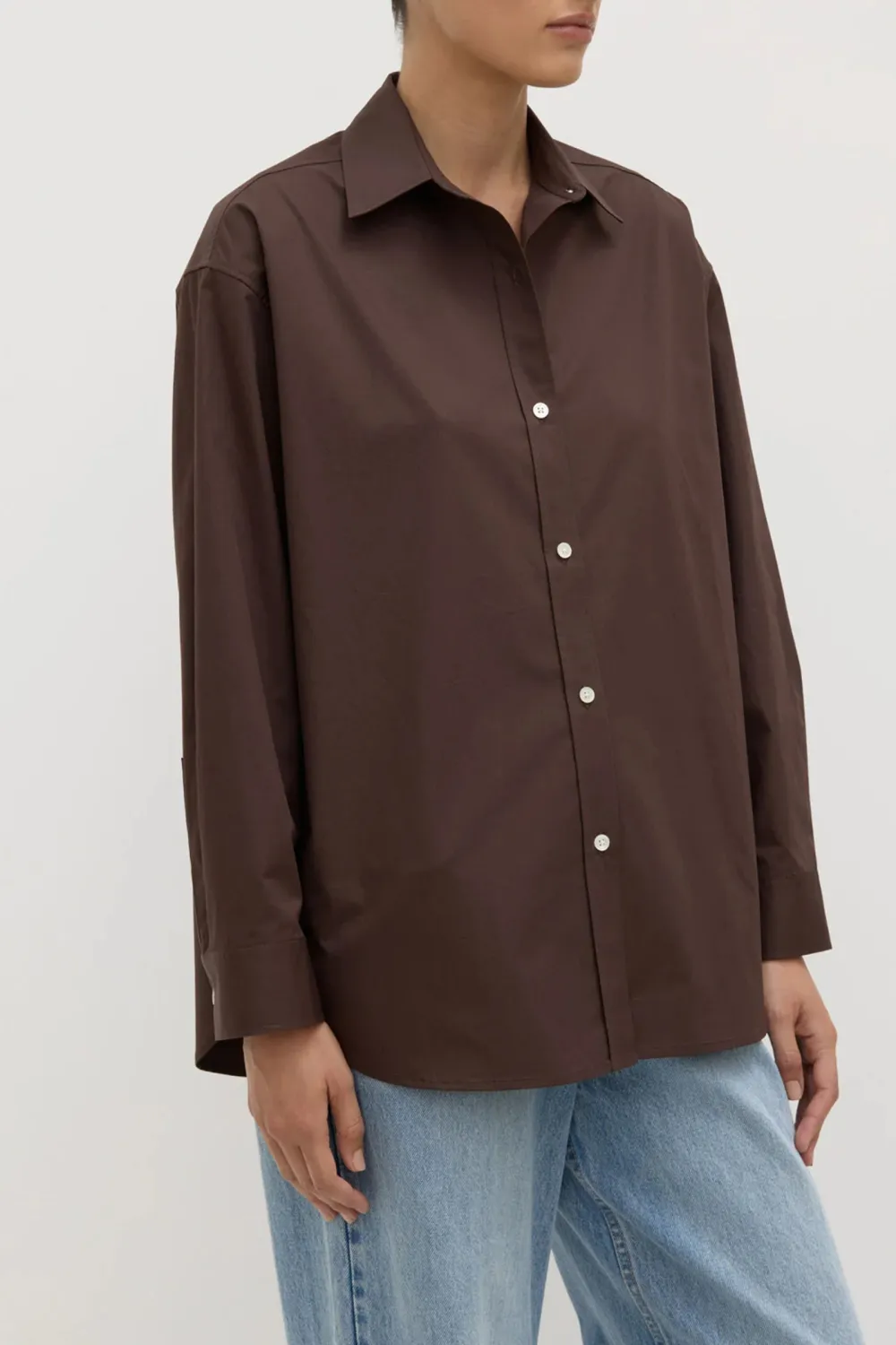 Long Sleeved Cotton Poplin Shirt