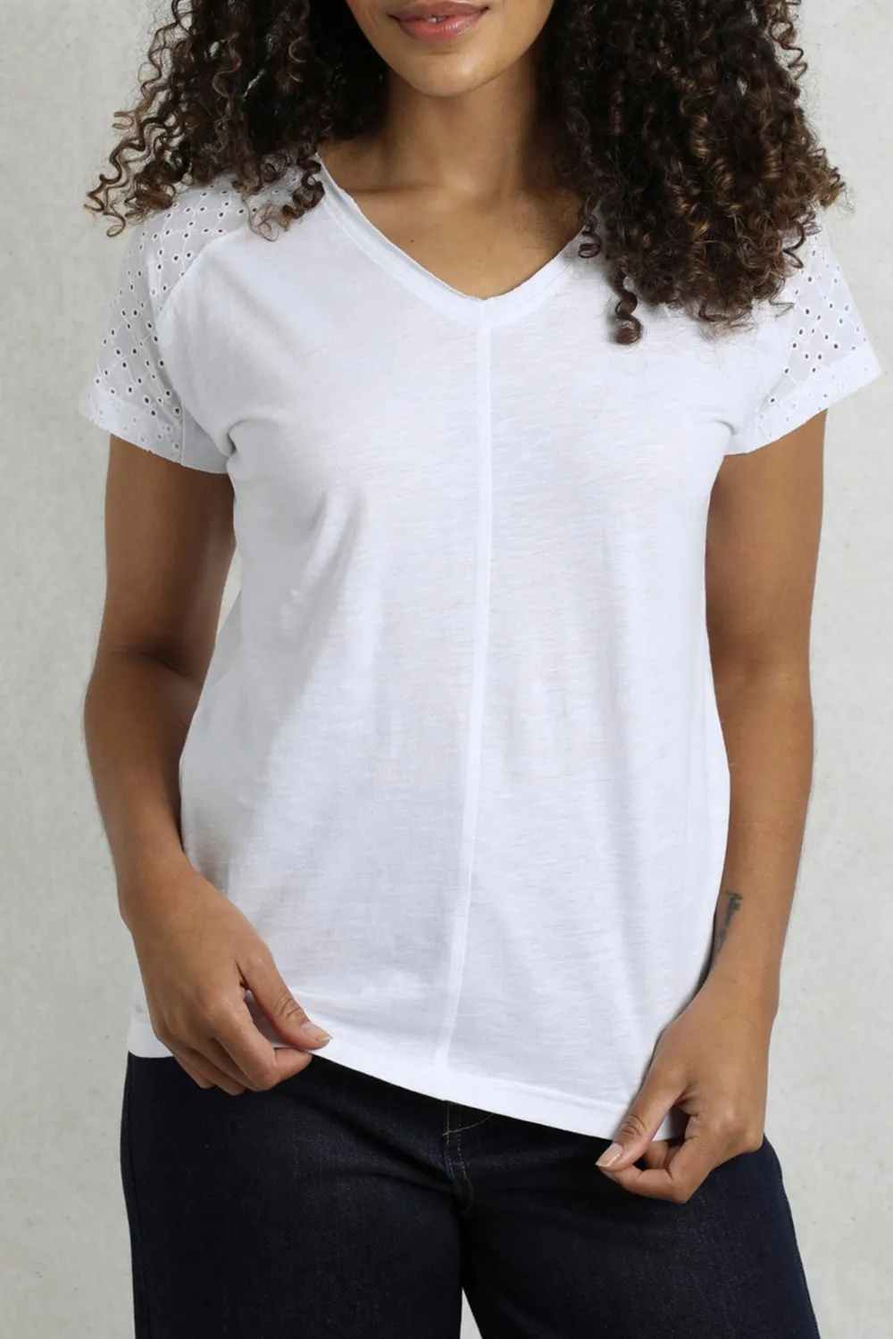 Women's Cotton Art Hollow Short Sleeves