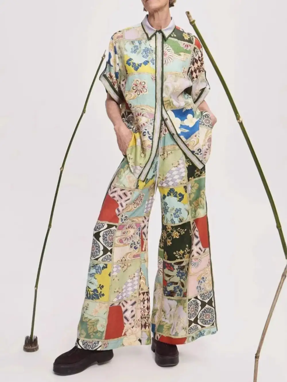 Everyday Button Front Printed Set
