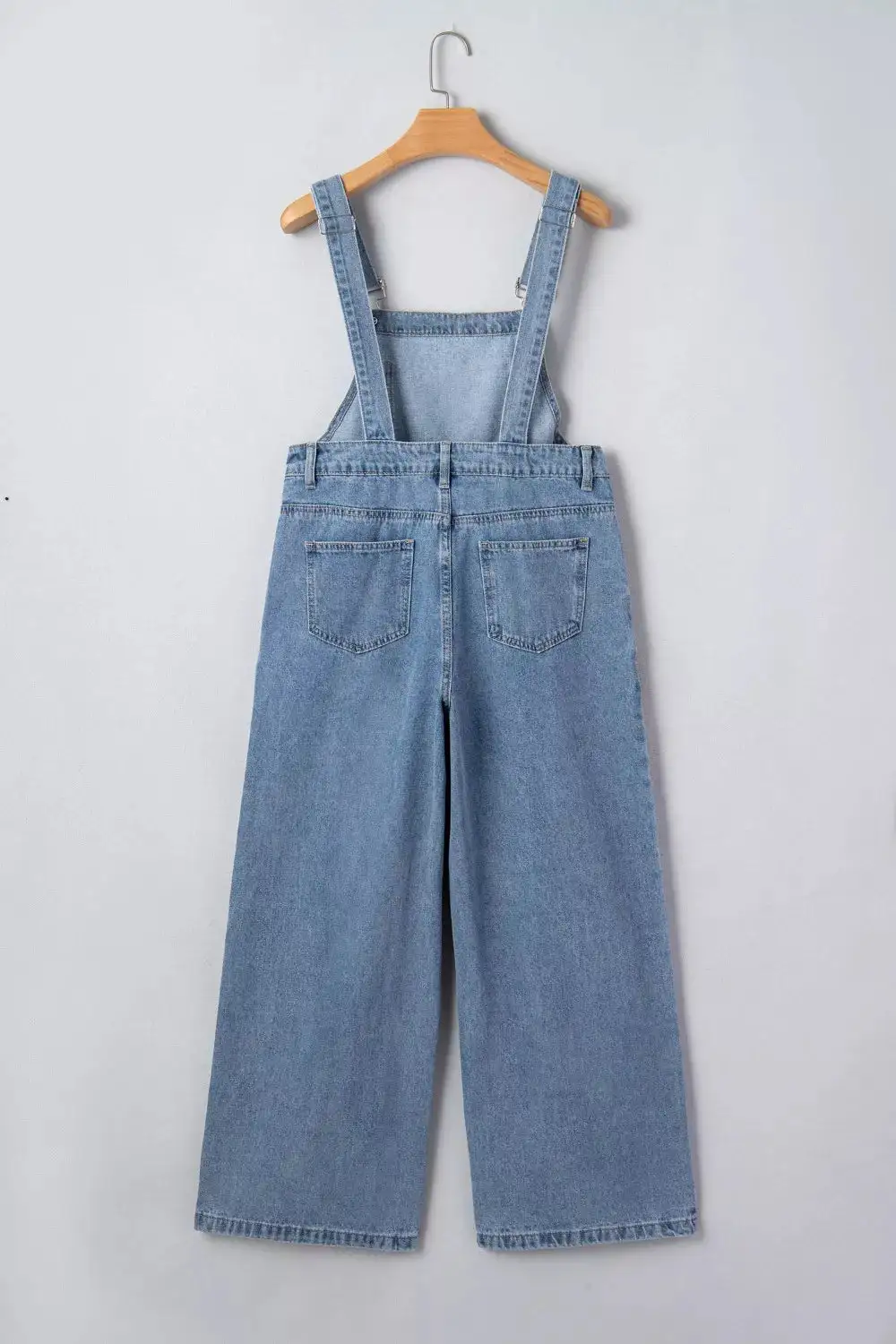 Pleated Denim Jumpsuit