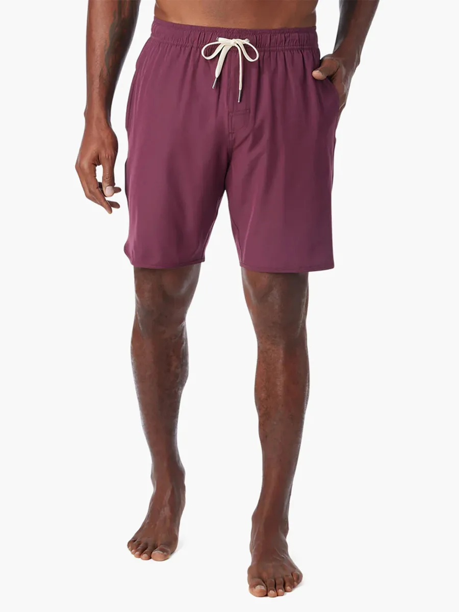 Men's solid color beach shorts