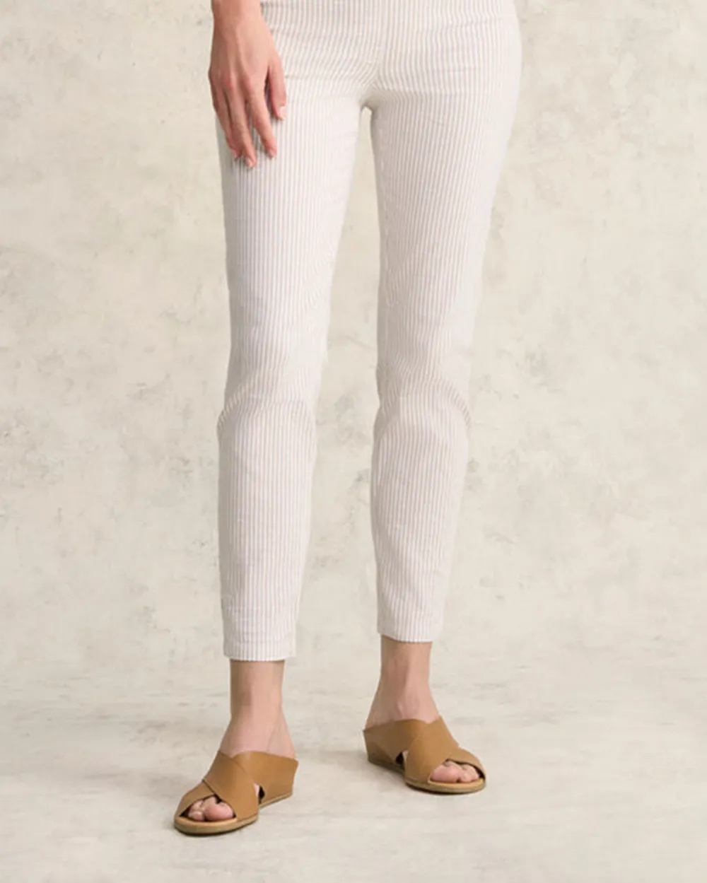 Striped Cropped Pants For Elegant Daily Style