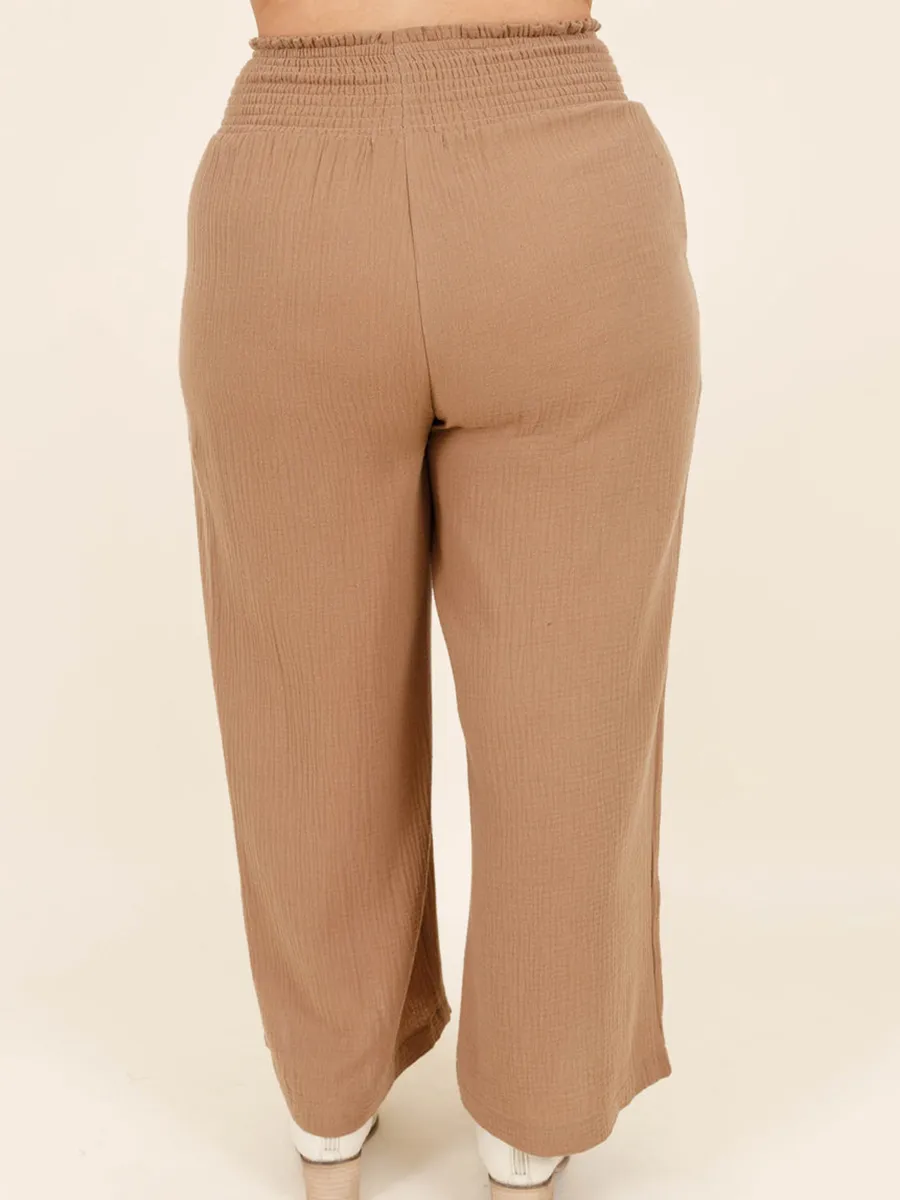 Wrinkled Loose Straight Leg Pants With Gathered Craftsmanship