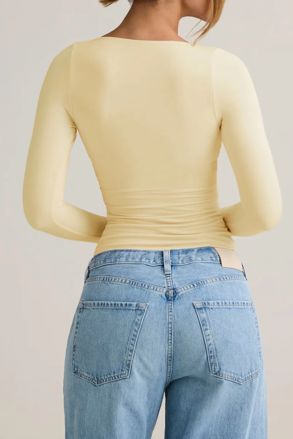 Creative V-neck Fashion Ruffle Long Sleeve Top