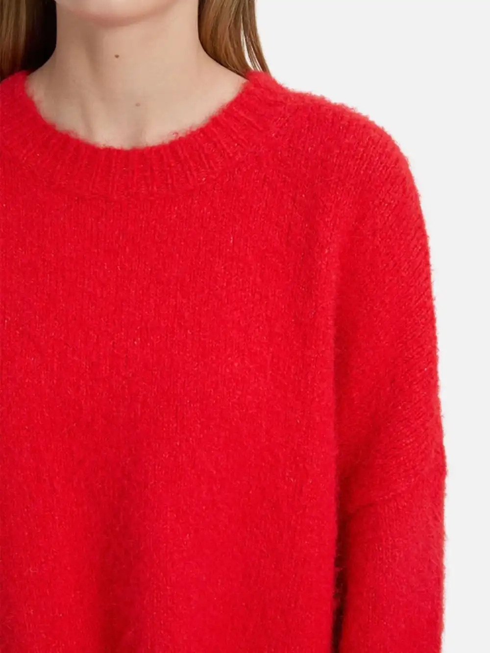 Crew Neck Drop Shoulder Sweater