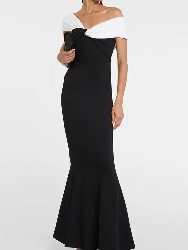 Skinny Sleeve Maxi Dress