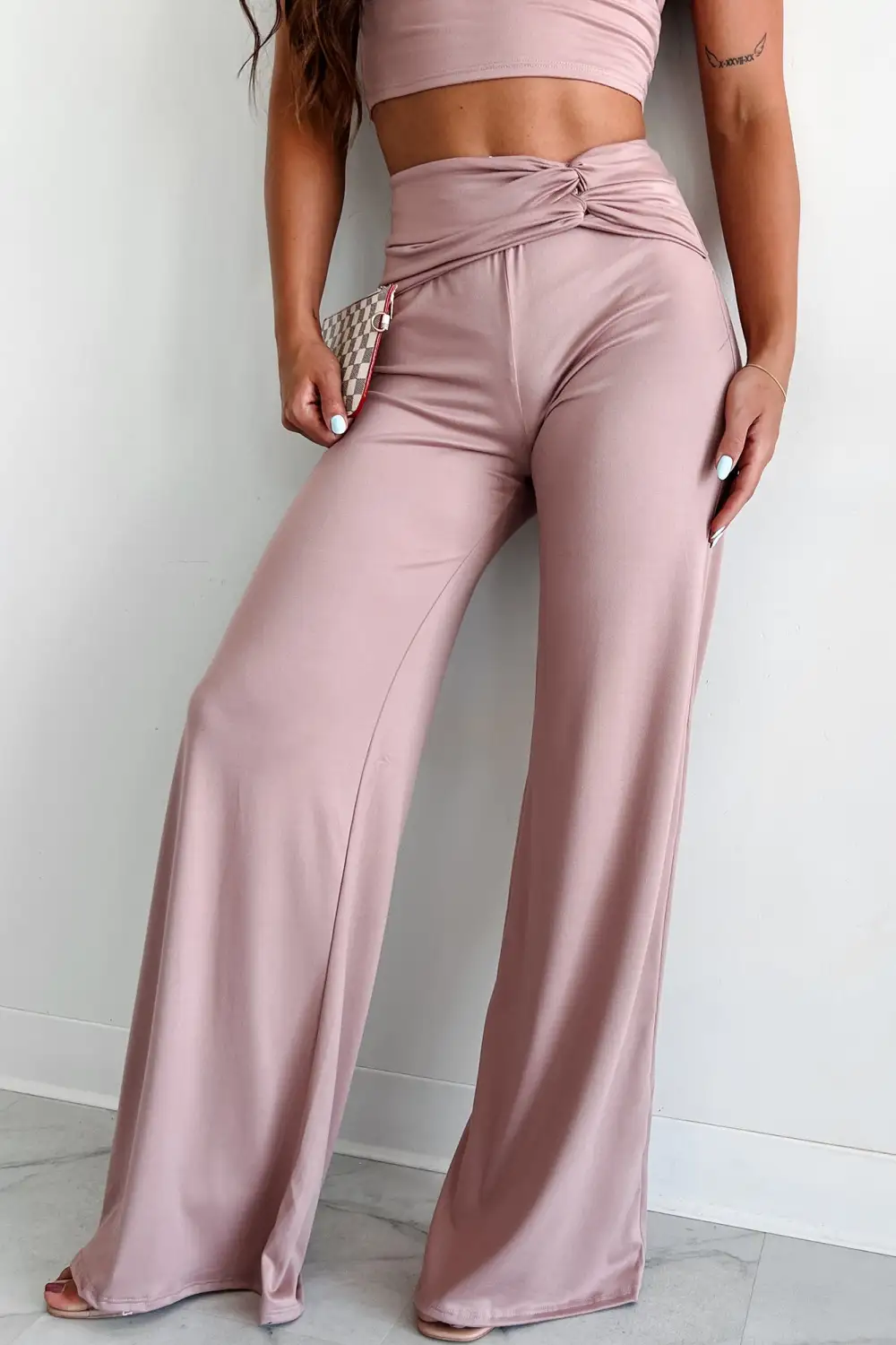 Life Goes On Two-Piece Lounge Set (Dusty Pink)