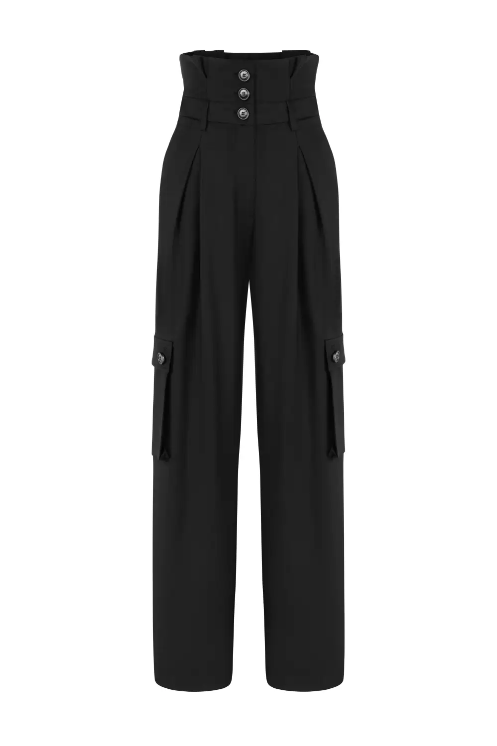 High Waist Pants-Black