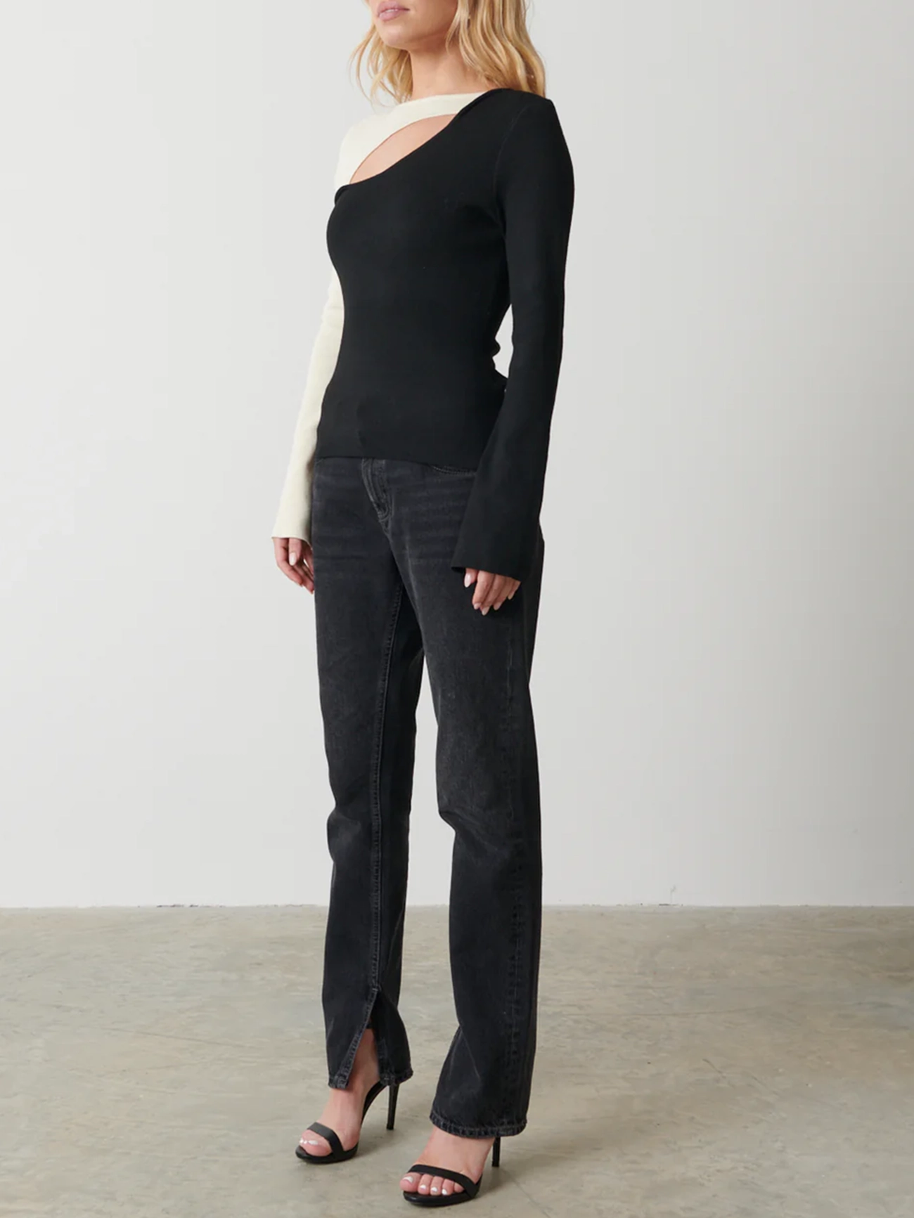 Contrast Knit Top