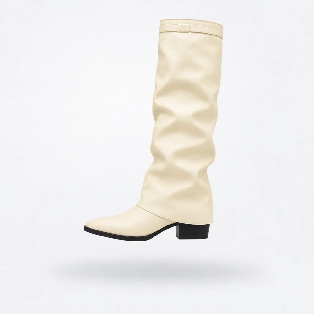 Women's Knee-High Riding Boots with Wide Shaft