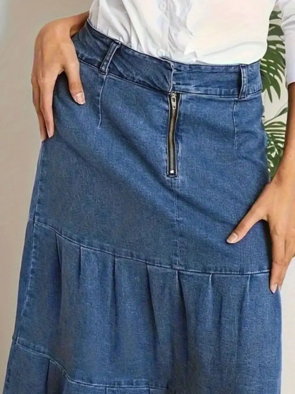 Everyday Tiered Denim Maxi Skirt