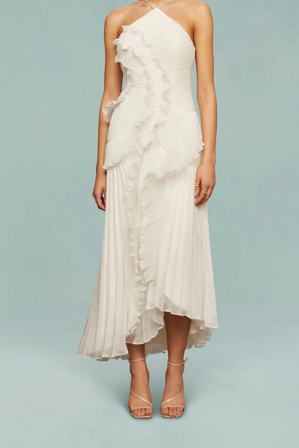 Romantic Ruffle Midi Dress