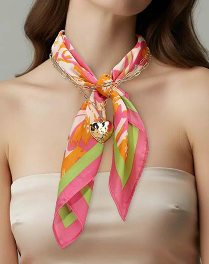 Layered Chain Scarf Necklace