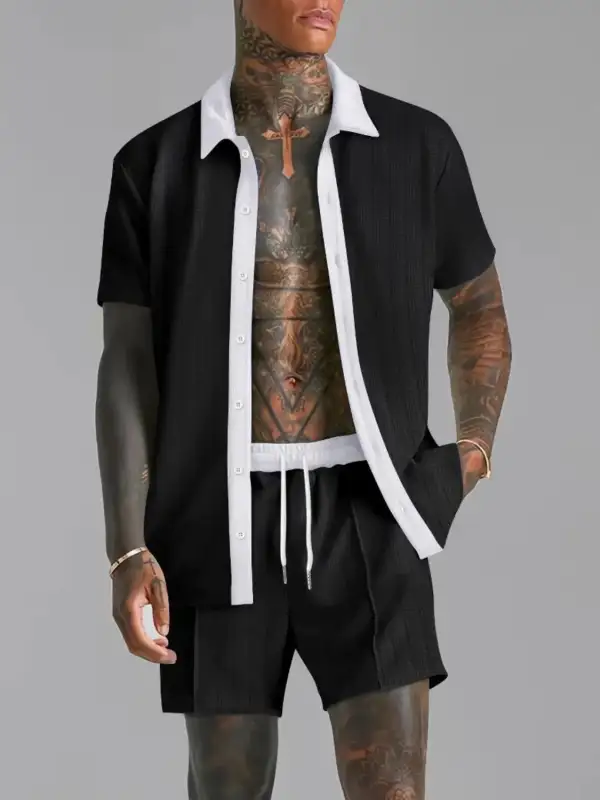 Street Cotton Blend Casual Set