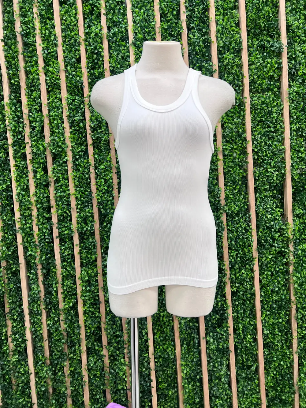 Long Seamless High Neck Tank Top