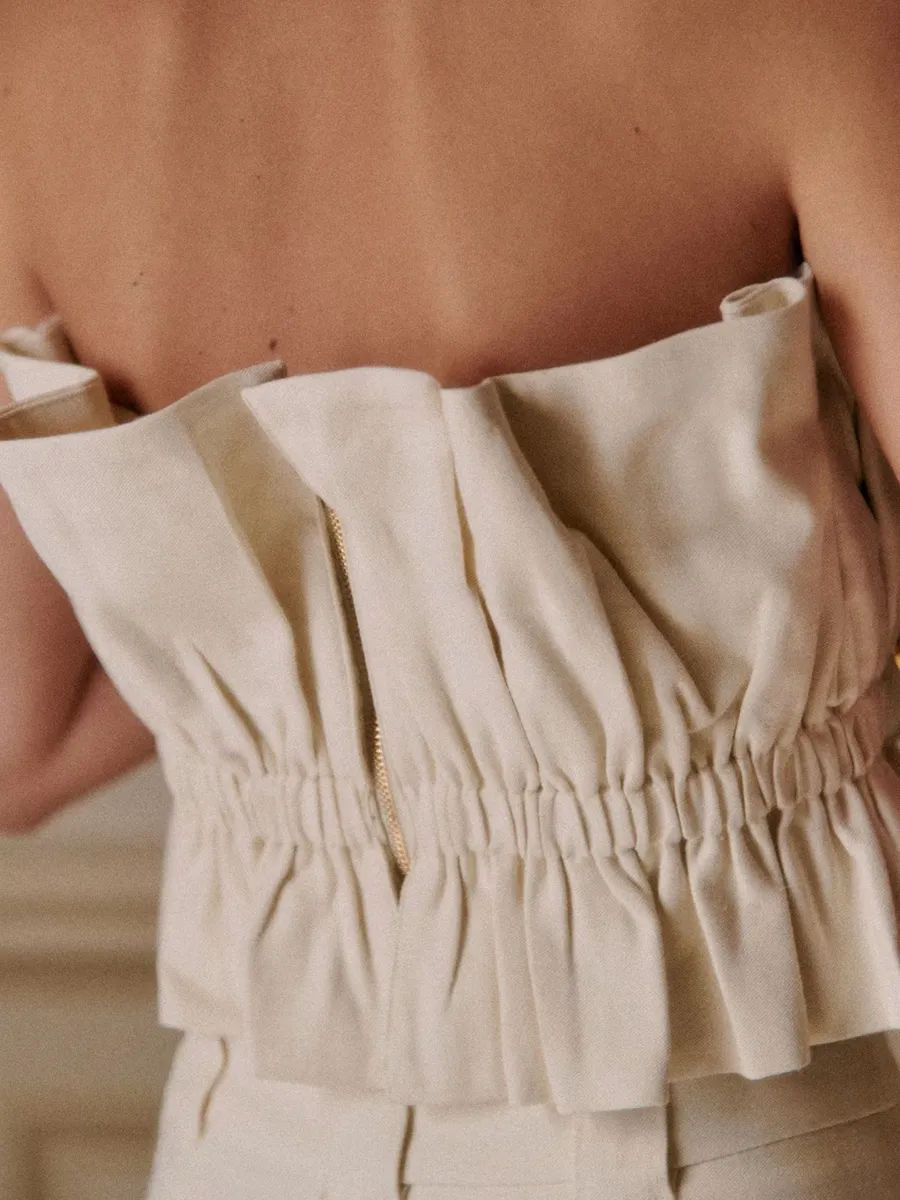 One Shoulder Crop Tops