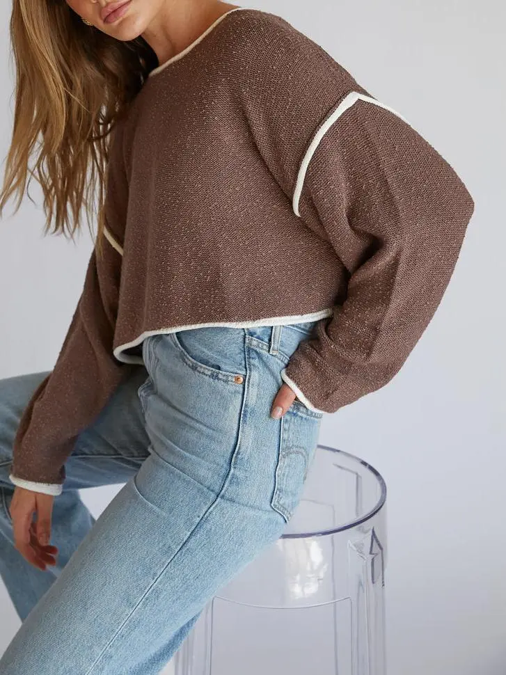 Cropped Knit Sweater