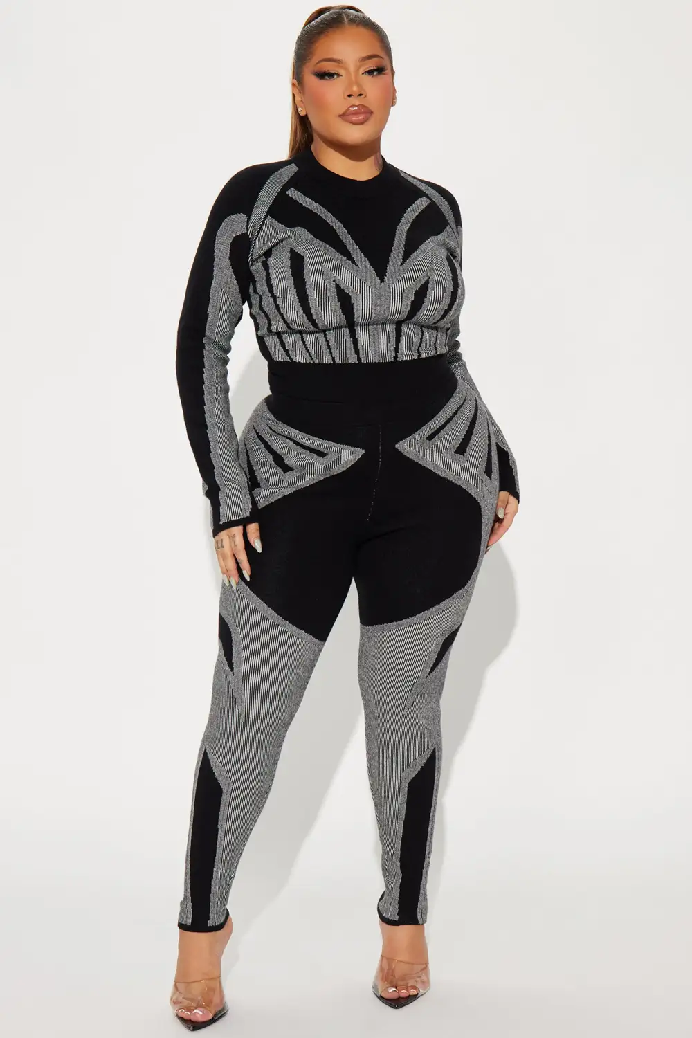 Ava Sweater Legging Set - Black/combo