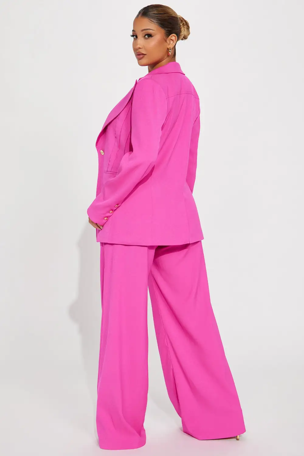 Trial And Error Pant Set - Fuchsia