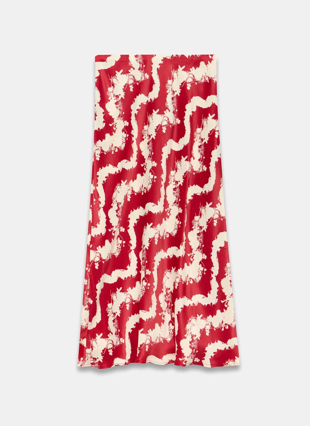 Casual Style Abstract Floral Print Slip Skirt
