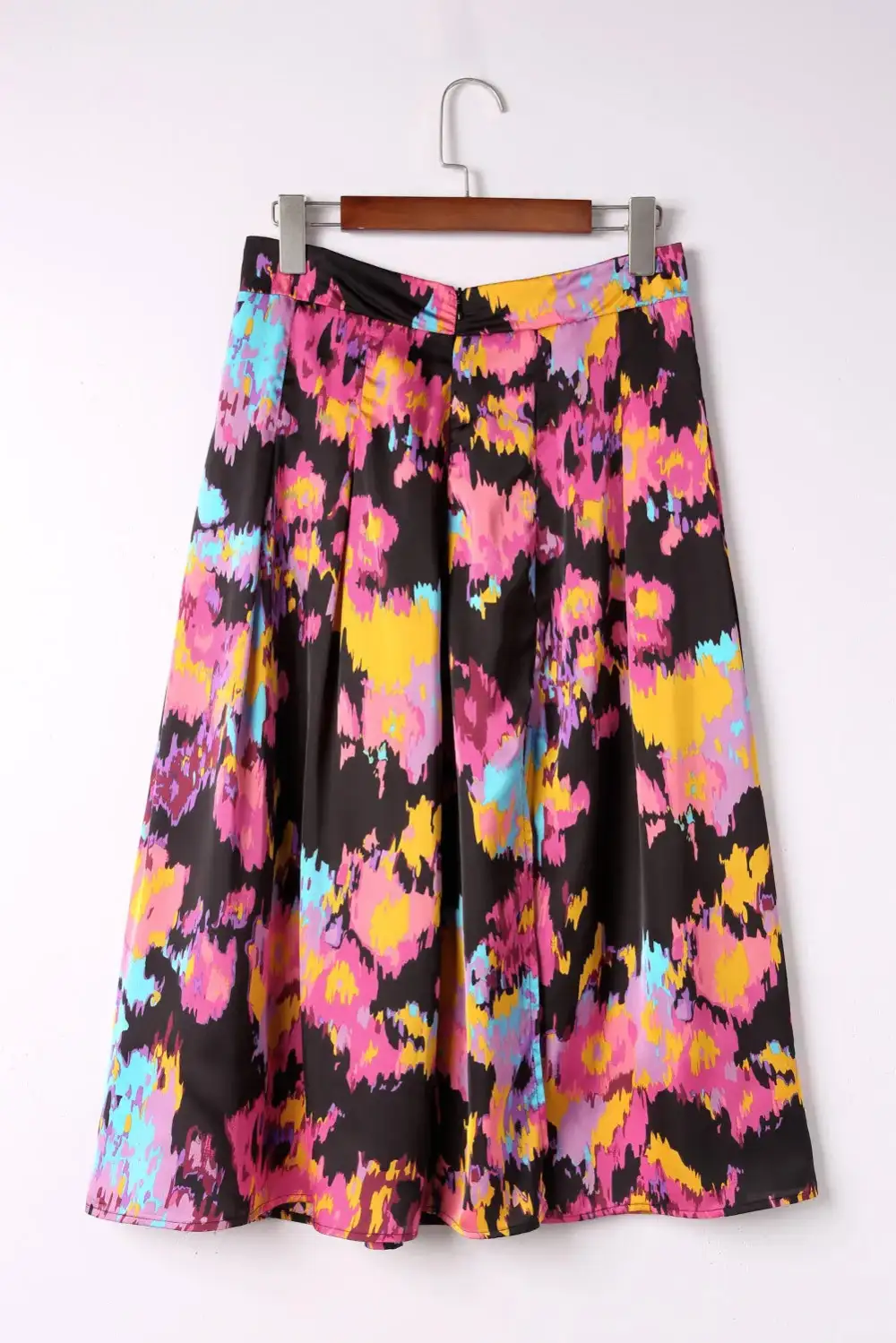Daytime Floral Print Pleated Skirt