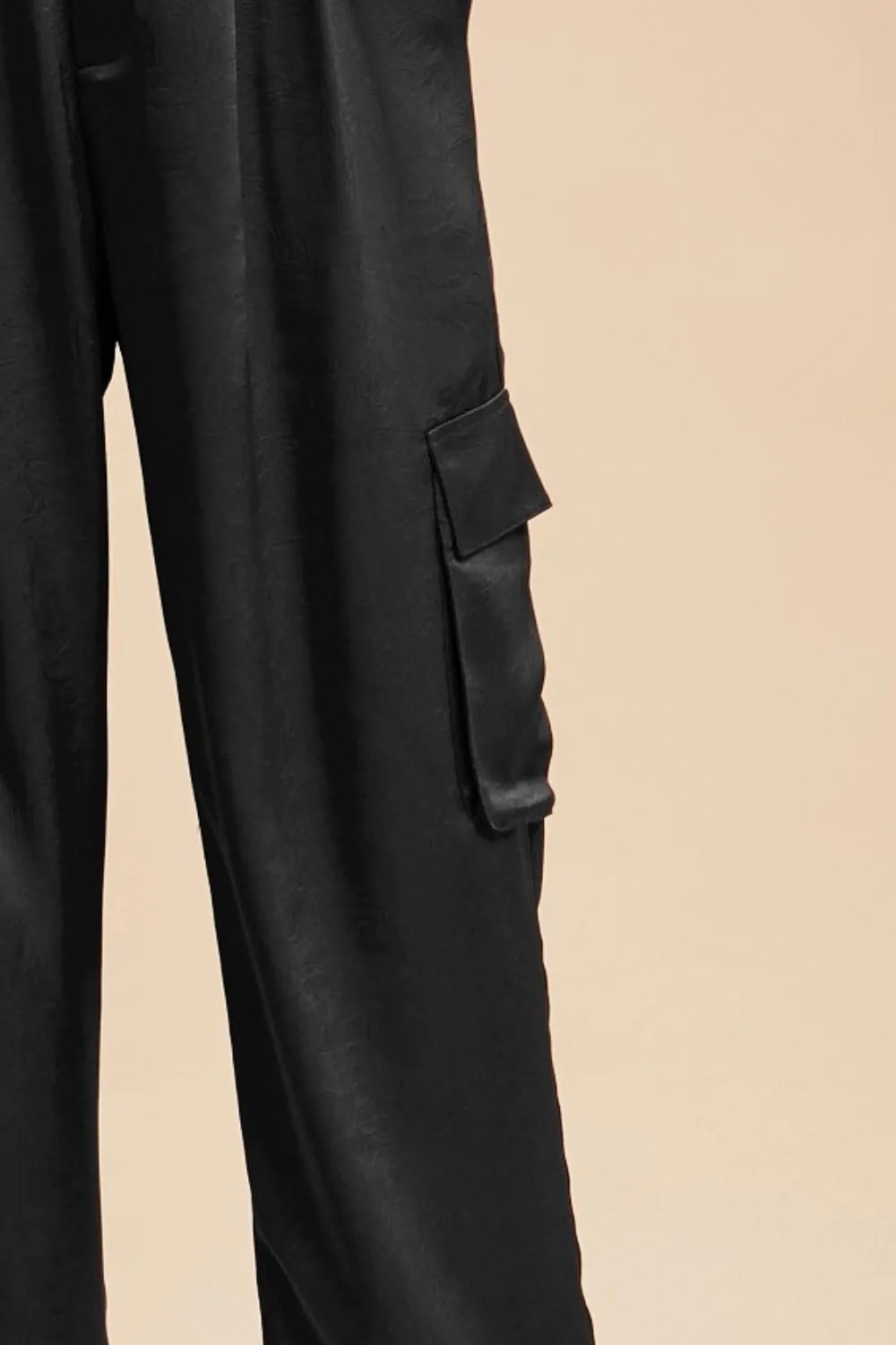 Wide Leg Satin Trousers