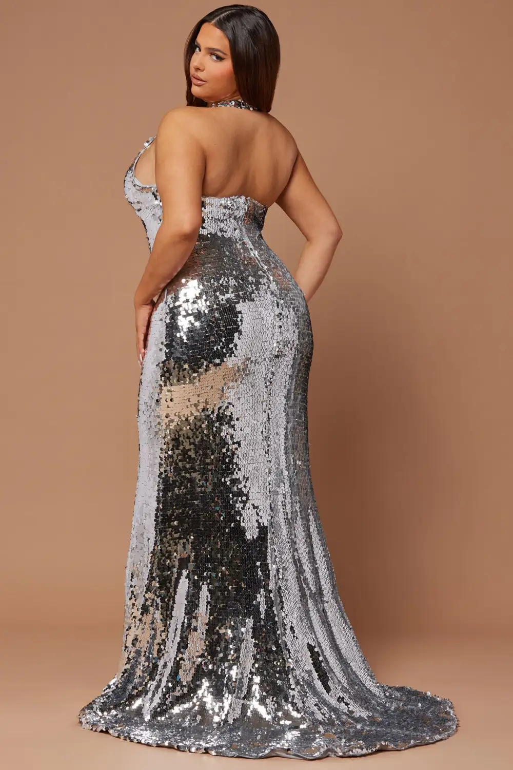 Grace Lynn Sequin Gown - Silver