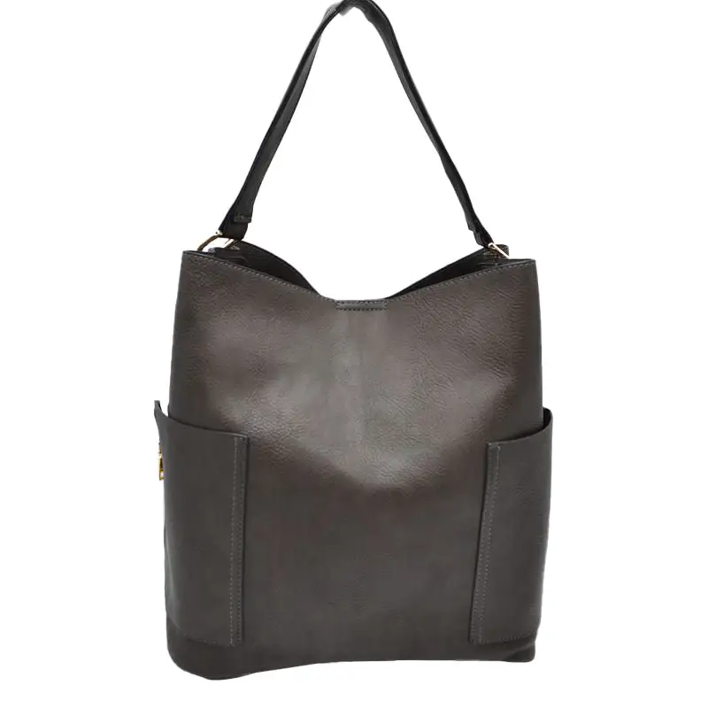 Pocket Bucket Satchel Bag